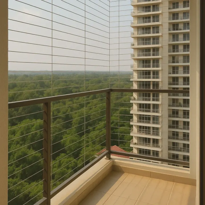 Invisible grill balcony project photo 14
