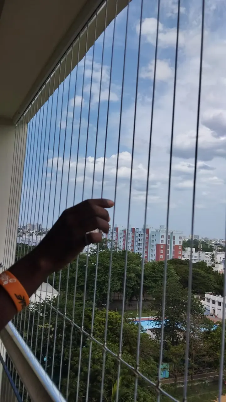 Invisible grill balcony project photo 17