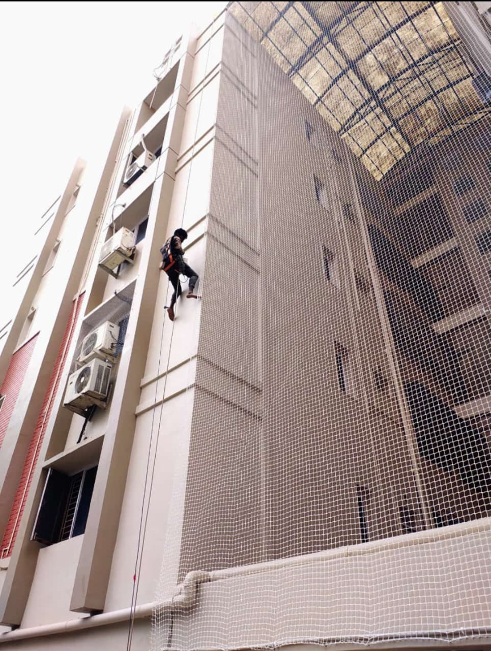 Duct Area Safety Nets installed by Pavitra Safety Nets Hyderabad